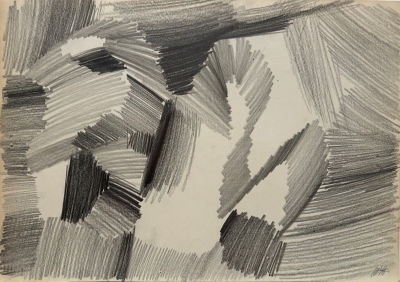 Жуков Владимир. Композиция.
1982 г.,
Бумага, карандаш, 29,7х42 см. Хорошая сохранность 