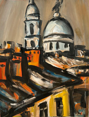 Борков Александр. Васильевский остров.
2014 г.
Бумага, акрил, 65,3х50 см. Хорошая сохранность 