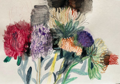 Роон Ирина. Астры.
2022 г.
Бумага, см. тех., 21х30 см. Хорошая сохранность, подписано автором. 