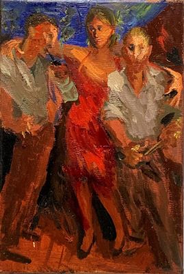 Репка Александр. Друзья.
2020 г.
Холст, масло, 30х20 см. Хорошая сохранность, подписано автором. 