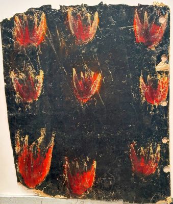 Михайлов Вадим. Тюльпаны. 
(На обороте – Фигура). 2020-е гг., Бумага авторская ручной работы 