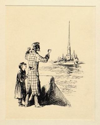 Капусцинский Виктор. Иллюстрация к повести &laquo;С берегов Медведицы&raquo;, М. П. Прилежаевой. Конец 