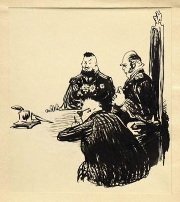 Капусцинский Виктор. Иллюстрация к произведению &laquo;Укрощенная стихия&raquo;. Конец 1950х. Бумага, тушь. 