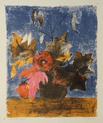 Назарова Нина. Осенний букет. 1960-е гг. Бумага, цветная литография. 44х35,5 см (лист 55х44,5 см). 