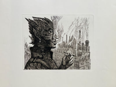 Гавричков Михаил. Серия иллюстраций к произведениям Гофмана. 1989 г. Бумага, офорт, 42,6х52 см 