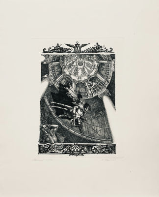 Гавричков Михаил. Песочный человек. Серия иллюстраций к произведениям Гофмана. 1989 г. Бумага 