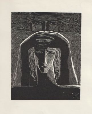 Красаускас Стасис. Эстамп из серии &laquo;Сонеты Шекспира&raquo;. 1960-е гг. Бумага, цинкография, 26,6х22 