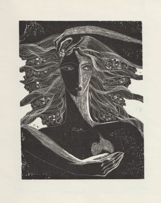 Красаускас Стасис. Эстамп из серии &laquo;Сонеты Шекспира&raquo;. 1960-е гг. Бумага, цинкография, 26,6х22 