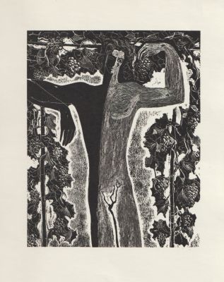 Красаускас Стасис. Эстамп из серии &laquo;Сонеты Шекспира&raquo;. 1960-е гг. Бумага, цинкография, 26,6х22 