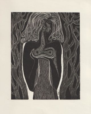 Красаускас Стасис. Эстамп из серии &laquo;Сонеты Шекспира&raquo;. 1960-е гг. Бумага, цинкография, 26,6х22 