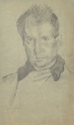 Стерлигов Владимир. Автопортрет.
1942-45 гг.
Бумага, карандаш, 35,7х21,3 см. В хорошем 