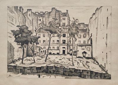 Добужинский Мстислав Валерианович (1875 – 1957). Пустырь на Васильевском Острове. Из серии 