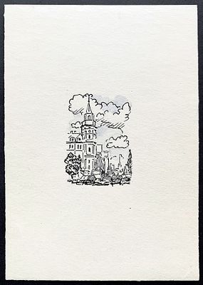 Ивлев Павел Филатович (1901–1991). Невская башня. Из серии &laquo;Книжные заставки&raquo;. 1960-е, тушь 