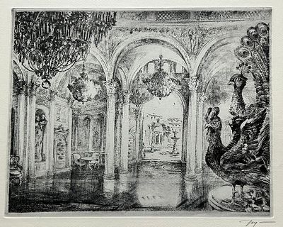 Гавричков Алексей Алексеевич (1937-2003). Эрмитаж. Павильонный Зал. 1970-е гг. Бумага, офорт. 