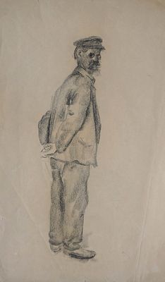 Биленкий (Биленский, Биленький) Исаак Моисеевич (1889-1950). Портрет Калинина (?). 1940-е гг. 