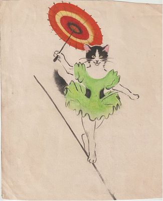 Якубович Галина Сергеевна (1904-?). Эскиз для журнала &laquo;Мурзилка&raquo; (?). Конец 1940х гг. Бумага 