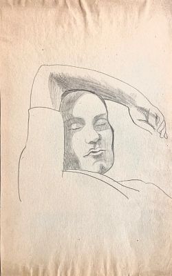 Глебова Татьяна Николаевна (1900 – 1985). Сон. 1930-1940-е гг. Бумага, карандаш, 32,5х20,5 см. Р 