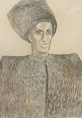 Глебова Татьяна Николаевна (1900 – 1985). Джигит. 1930-1940-е гг. Бумага, карандаш, 26,5х19 см 