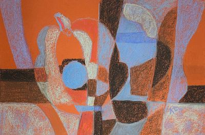 Старкова Катарина. Тыквенный спас. 2025 г. Бумага, пастель, 32х49 см. Работа в хорошем 