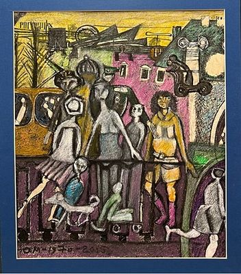 Медведев Юрий Александрович (1939 – 2024). Улица. 1970-2015 гг. Бумага, смешанная техника, 48 