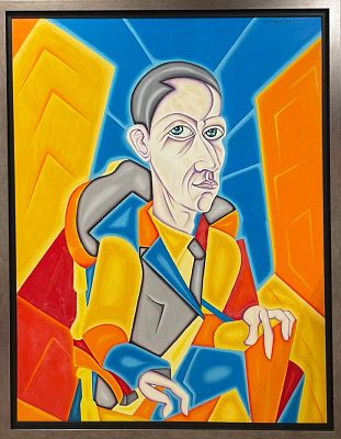 Кряквин Юрий Дмитриевич (1948). Портрет сына Петра. 2012 г. Холст, масло, 130х100 см. Работа в 