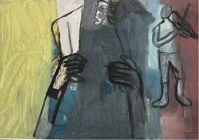 Картошкина Юлия Сергеевна (1985). Танец. Бумага, акрил, 70х100 см. Картошкина Юлия Сергеевна 