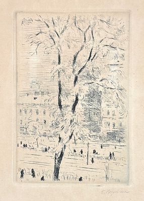 Верейский Георгий Семенович (1886-1962). Иней. Васильевский остров. Конец 1930-х гг. Бумага 