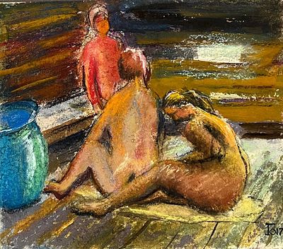 [арефьевский круг] Громов Валентин Владимирович (1930 - 2022). Серия “Баня”. 2010-е гг. Бумага 