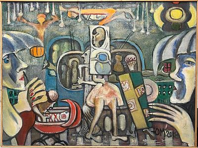 [газаневщик] Медведев Юрий Александрович (1939-2024). Переход. 2018 г. Холст, масло. 60х80 см. Р 