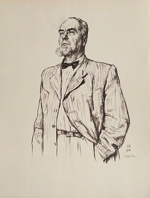 Верейский Георгий Семенович (1886- 1962). Портрет академика архитектуры А.С.Никольского. 1960 