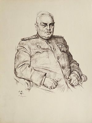 Верейский Георгий Семенович (1886- 1962). Портрет академика С.С.Гирголава. 1949 г. Бумага 