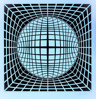 ** Victor Vasarely 1906-1997 (Hungarian, French) 'Ter Ur', c. 1980's screenprint; EXCELLENT 