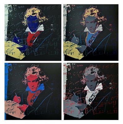 ** Andy Warhol 1928-1987 (American) Beethoven, 4 Pieces Portfolio original Limited Edition 