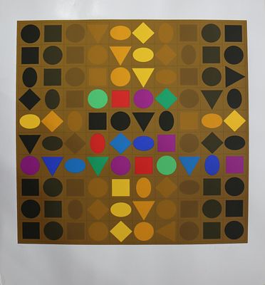 ** Victor Vasarely 1906-1997 (Hungarian, French) Sorbonne, c. 1973 screenprint 78x71 cm signed 