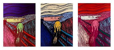 ** Andy Warhol 1928-1987 (American) The Scream, 3 Pieces Portfolio serigraph, Sunday B. Morning 