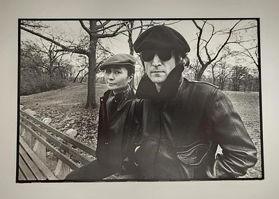 ** Allan Tannenbaum b.1945 (American) John Lennon And Yoko Ono, Central Park, 1980 silver 