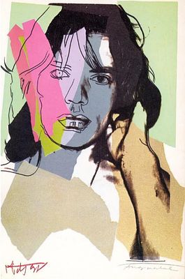 ** Andy Warhol 1928-1987 (American) 'Mick Jagger Fsii.140', Framed Announcement-Card, 1975 