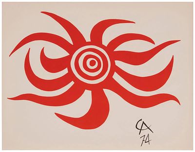 ** Alexander Calder 1898-1976 (American) 'Sunburst' from Flying Colors Suite, 1974-1975 color 