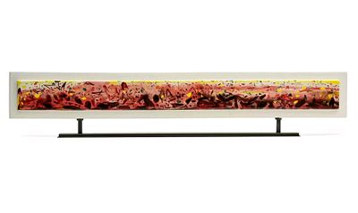 ** Chu Teh-Chun ( Zhu Dequn) 1920-2014 (Chinese, French) Stele F36, 2008 fine enamelled