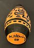 ** Keith Haring 
1958-1990 (American) 
Figures, 1988 
black ink drawing on a terracotta pot Image - 1