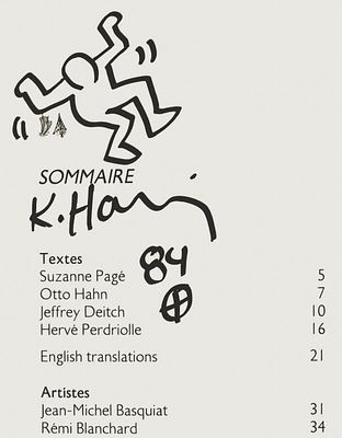 ** Keith Haring 1958-1990 (American) Dancer, 1984 felt-tip pen on the content page of