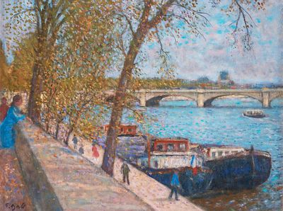 ** Francois Gall 1912-1987 (French) Pont de la Concorde oil on canvas 46x61 cm signed lower
