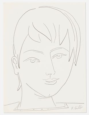 ** Francoise Gilot 1921-2023 (French) Anticipation, 1988 pencil on paper 30x23 cm signed to