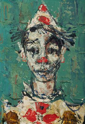 ** Paul Aizpiri - ** Paul Aizpiri 1919 - 2016 (French) The clown oil on canvas 33x23 cm signed