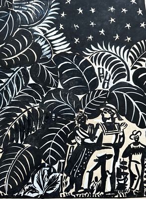** Raoul Dufy - ** Raoul Dufy 1877-1953 (French) Dance or ball in the West Indies (fabric project)