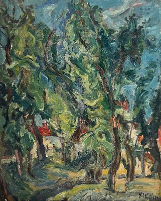 ** Michel Kikoine - ** Michel Kikoine 1892-1968 (French) Le grand arbres, 1927 oil on canvas 81x65