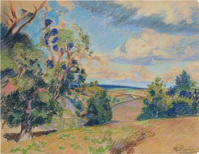 ** Armand Guillaumin - ** Armand Guillaumin 1841-1927 (French) Landscape of Creuse, 1896 pastel on 