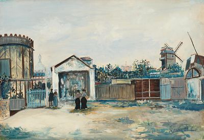 ** Maurice Utrillo - ** Maurice Utrillo 1883-1955 (French) La Tour du Philosophe et le Moulin de 