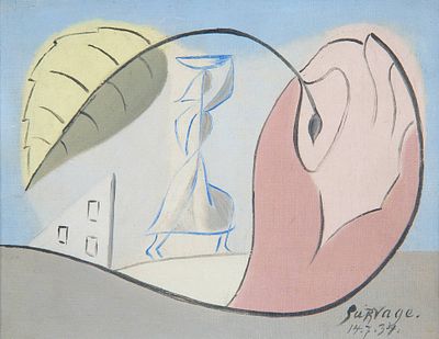 ** Leopold Survage - ** Leopold Survage 1879-1968 (French) Le Tour a Pied, 1934 oil on canvas 