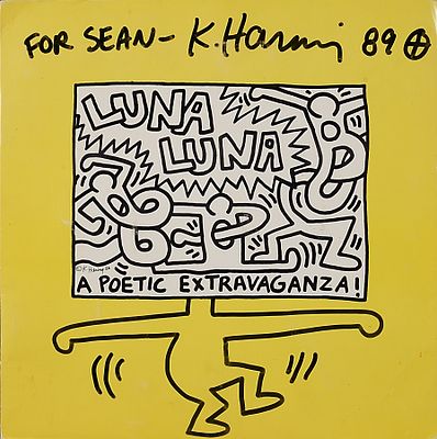 ** Keith Haring - ** Keith Haring 1958-1990 (American) Original Drawing, Luna Luna, 1989 mixed 